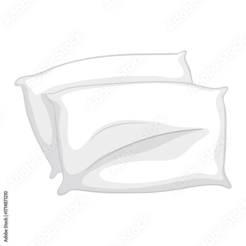Two Soft White Pillows for Comfortable Sleep