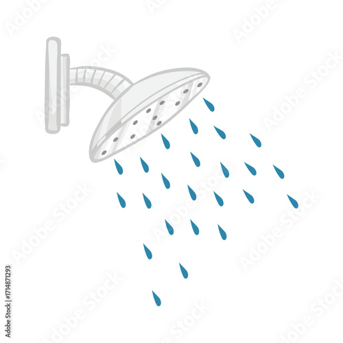 Shower Head Icon Clean, Simple Illustration of a Shower