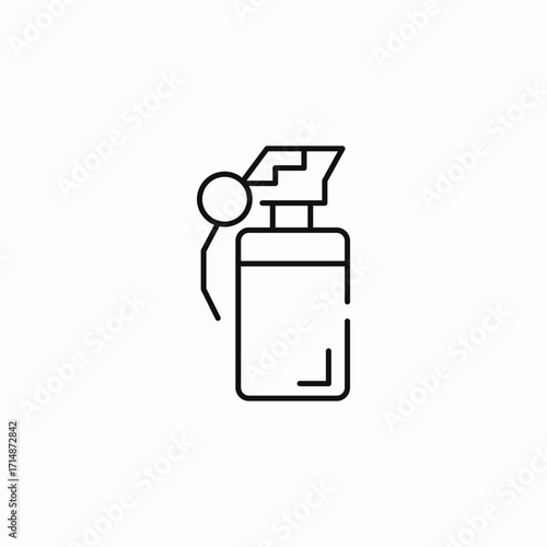  smoke grenade icon sign vector