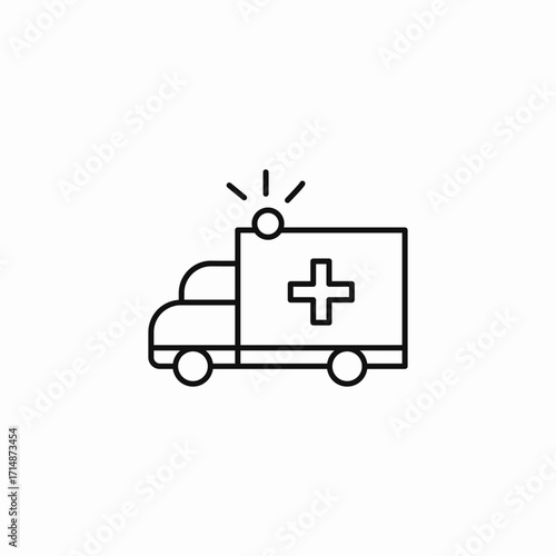 emergency ambulance siren icon sign vector