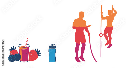Embrace a Wholesome Journey Combining Nutritious Smoothies and Berries with Dynamic Fitness Workouts for a Balanced and Active Lifestyle