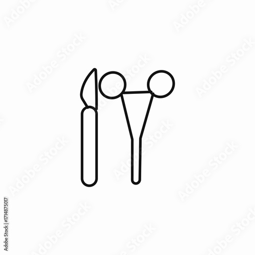 surgical instruments tools icon sign vector