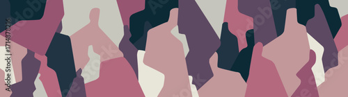  Group of people modern society abstract illustration