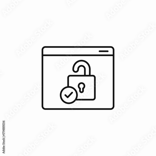 secure lock checked icon sign vector