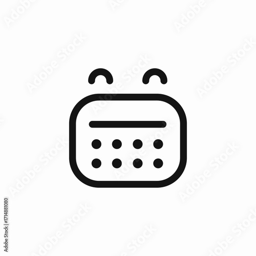 simple calendar page icon sign vector