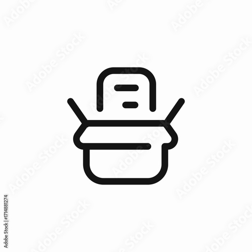 unboxed document file icon sign vector