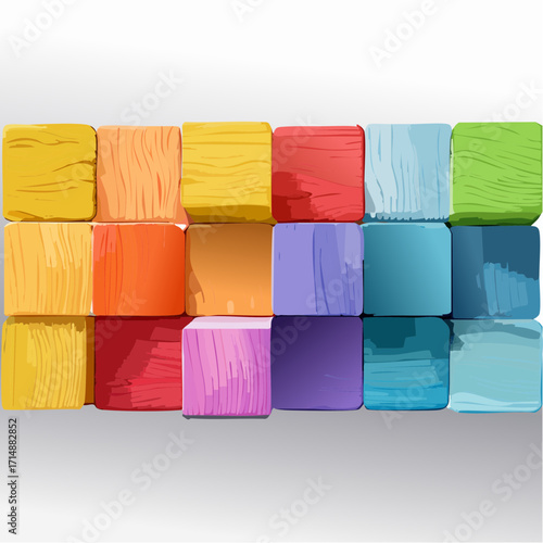 Hintergrund bunte Holzbalken