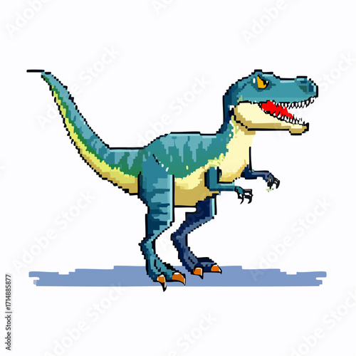 Pixel Dinosaur Character