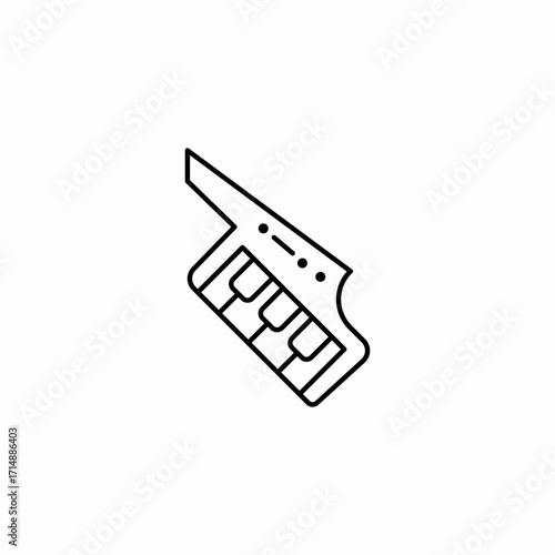 angled keytar instrument icon sign vector