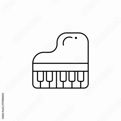 classic grand piano icon sign vector