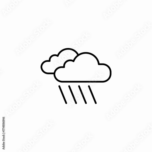 clouds rain icon icon sign vector
