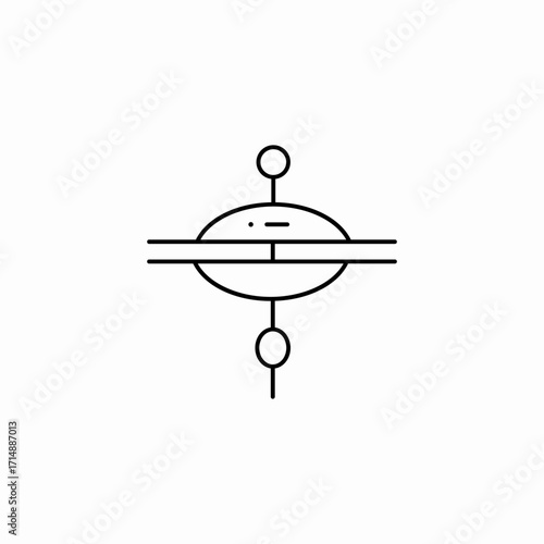 drum cymbal hi icon sign vector