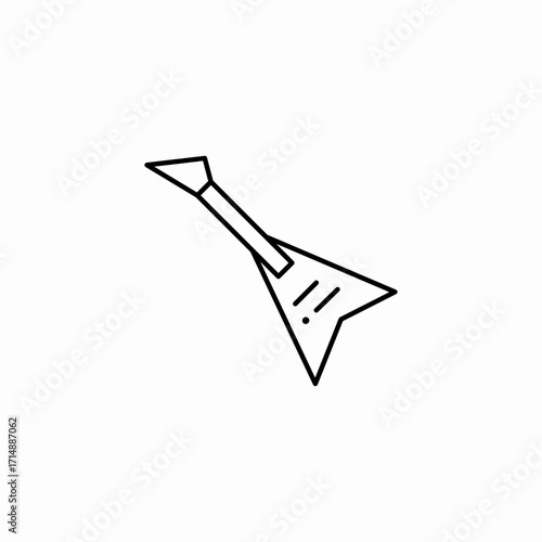 electric guitar head icon sign vector