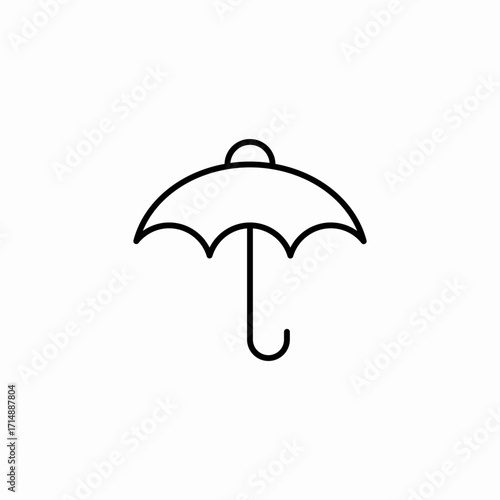 open umbrella icon icon sign vector