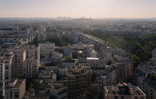 Wallpaper Mural Residential area in Paris, top view Torontodigital.ca