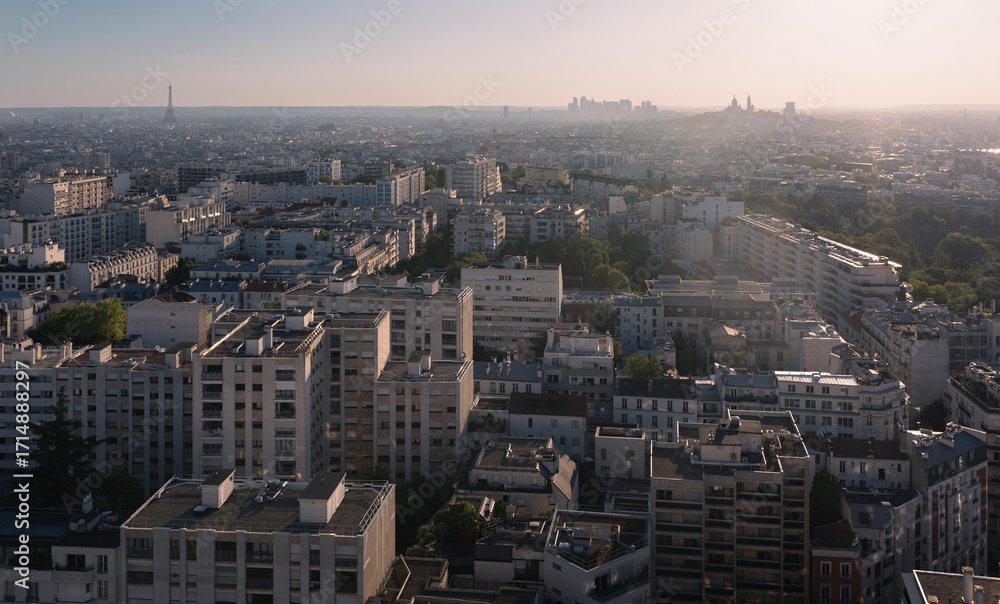 custom made wallpaper toronto digitalResidential area in Paris, top view