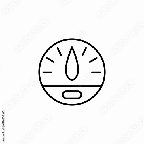 thermometer with drop icon sign vector