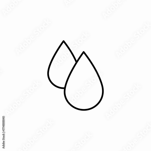 two raindrops icon icon sign vector