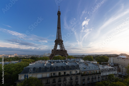 Wallpaper Mural Eiffel tower, Paris, view from the roof Torontodigital.ca