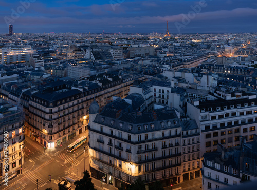 Wallpaper Mural Paris from above, central quarters at the sunrise Torontodigital.ca