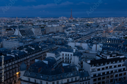 Wallpaper Mural Paris from above, central quarters at the sunrise Torontodigital.ca