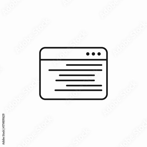 basic webpage layout icon sign vector