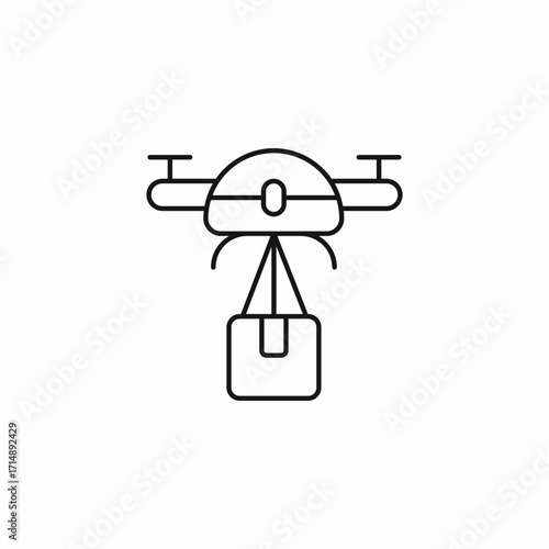 drone delivery service icon sign vector