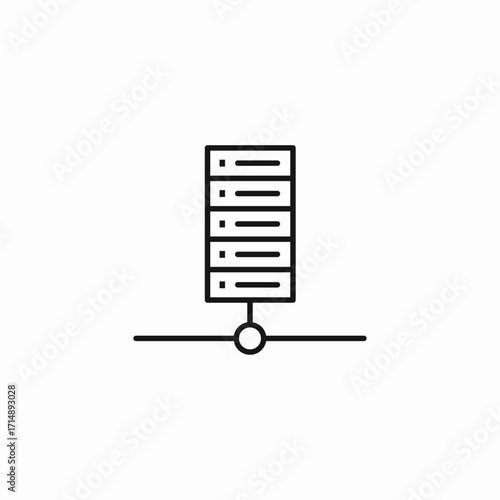 network server rack icon sign vector