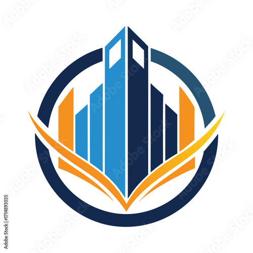 Modern abstract geometric logo design for a professional consulting firm suitable for branding and identity