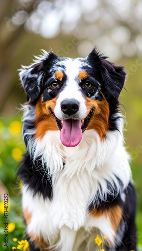 Portrait of a happy Australian Shepherd