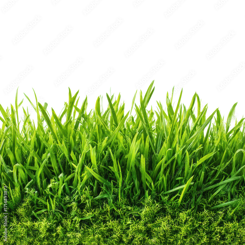 Fototapeta premium Vibrant grass growth natural landscape high quality PNG, isolated on transparent background