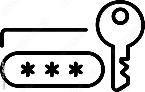 vector illustration of a password icon