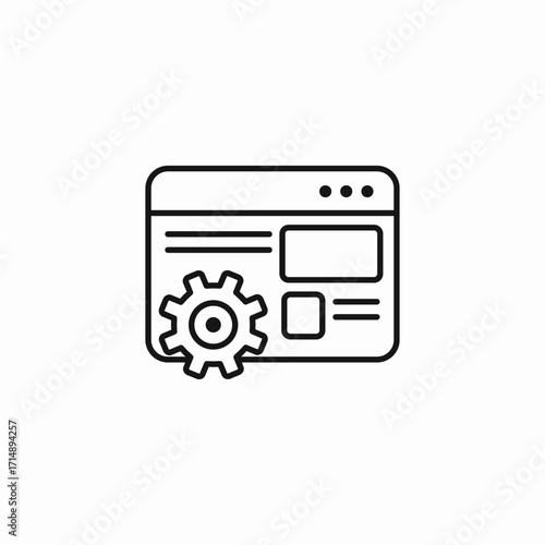 website settings gear icon sign vector