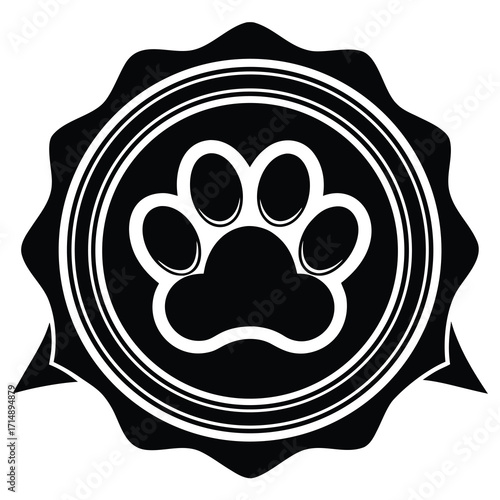 Playful paw print logo design for pet shops and animal care businesses