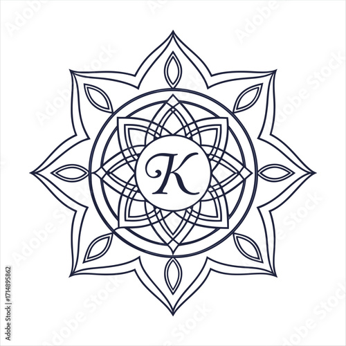 Elegant Mandala Monogram Logo Design Set – Luxury Geometric Floral Icons Collection.