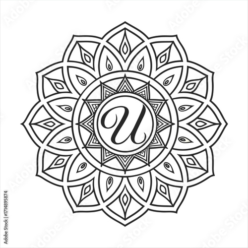 Elegant Mandala Monogram Logo Design Set – Luxury Geometric Floral Icons Collection.