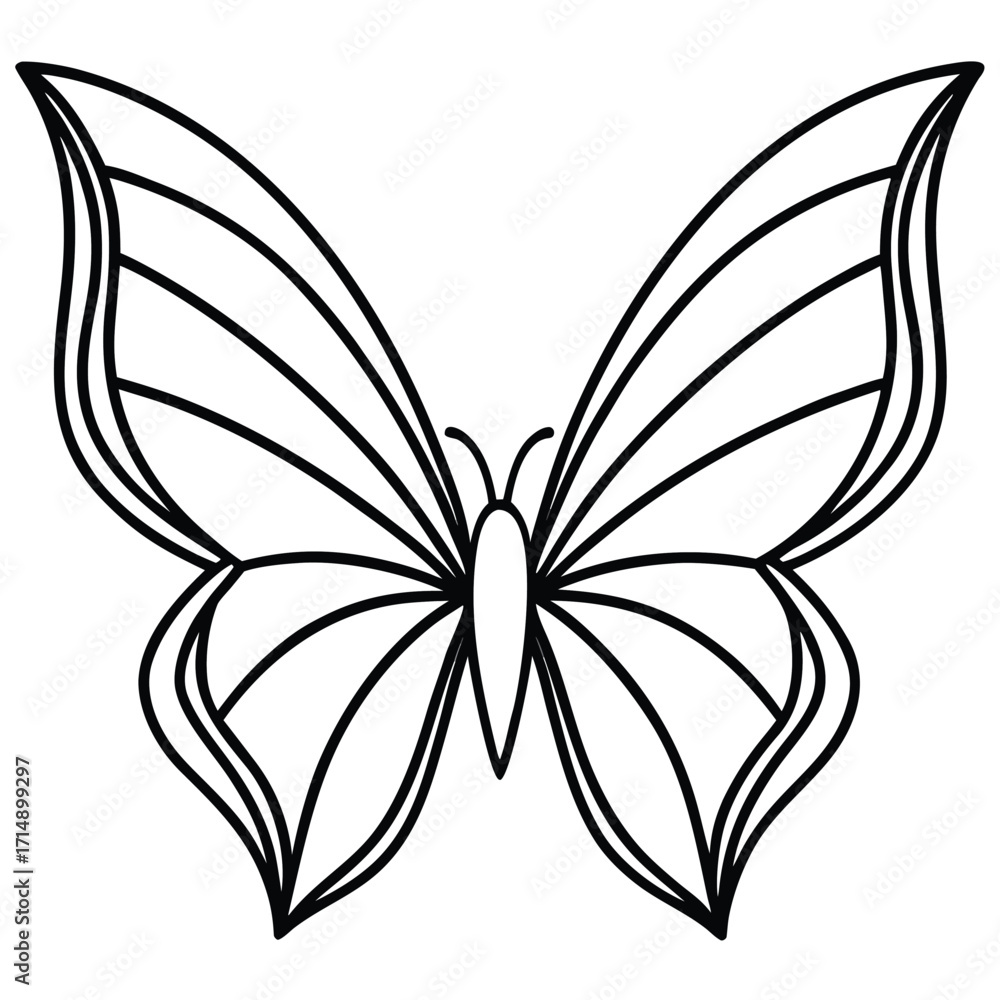 Obraz premium Intricate butterfly wing illustration with vibrant abstract color splashes and delicate line art