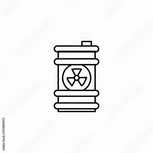 radioactive waste barrel icon sign vector