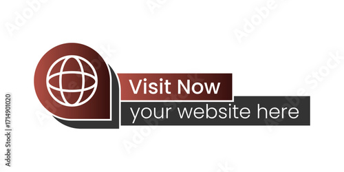 Visit now web icon call to action button
