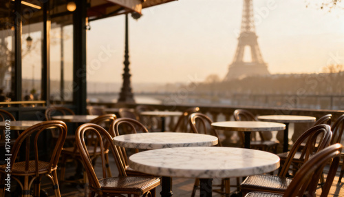 cafe tables and chairs in paris 