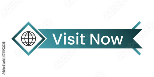 Simple & Clean visit now button, Click here to visit now label design