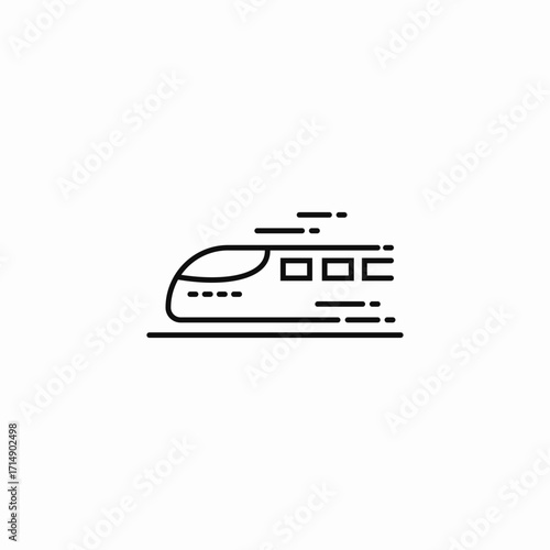 fast train transport icon sign vector