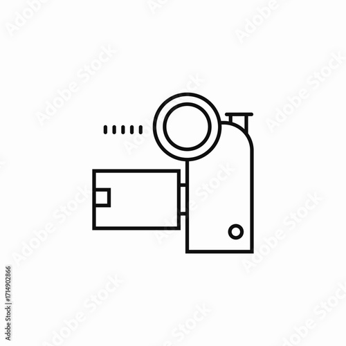 old video camera icon sign vector