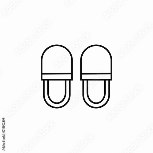 pair of slippers icon sign vector