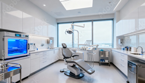Modern Dental Office with Clean White Cabinets