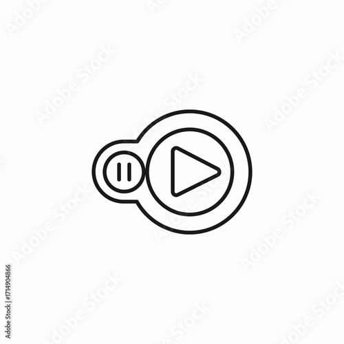 play and pause icon sign vector