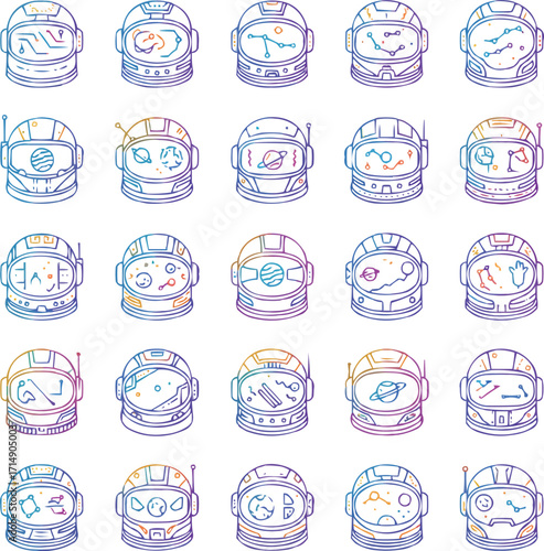 Space Helmet Icons