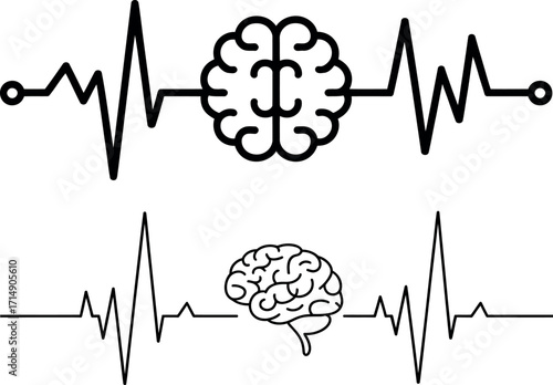 Creative brain activity concept representing ideas intelligence and healthy mental state