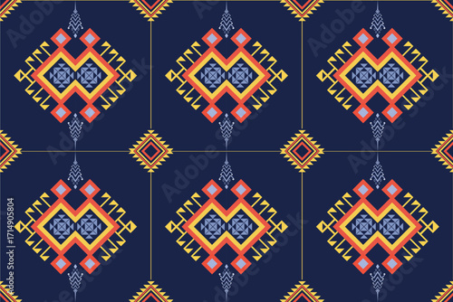 Geometric Colorful Pattern on Dark Background with Modern Design Elements for Creative Projects