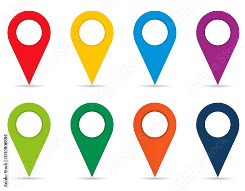 Free Download Colorful location markers (1) - GFXLoad